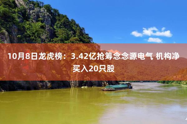 10月8日龙虎榜：3.42亿抢筹念念源电气 机构净买入20只股