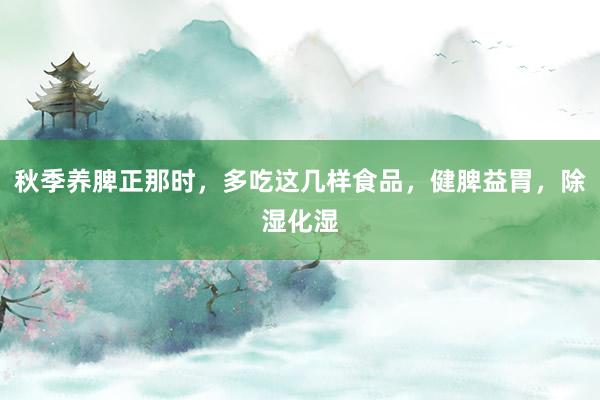 秋季养脾正那时，多吃这几样食品，健脾益胃，除湿化湿